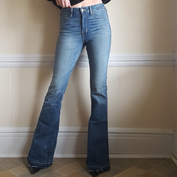 hollister high waisted flare jeans